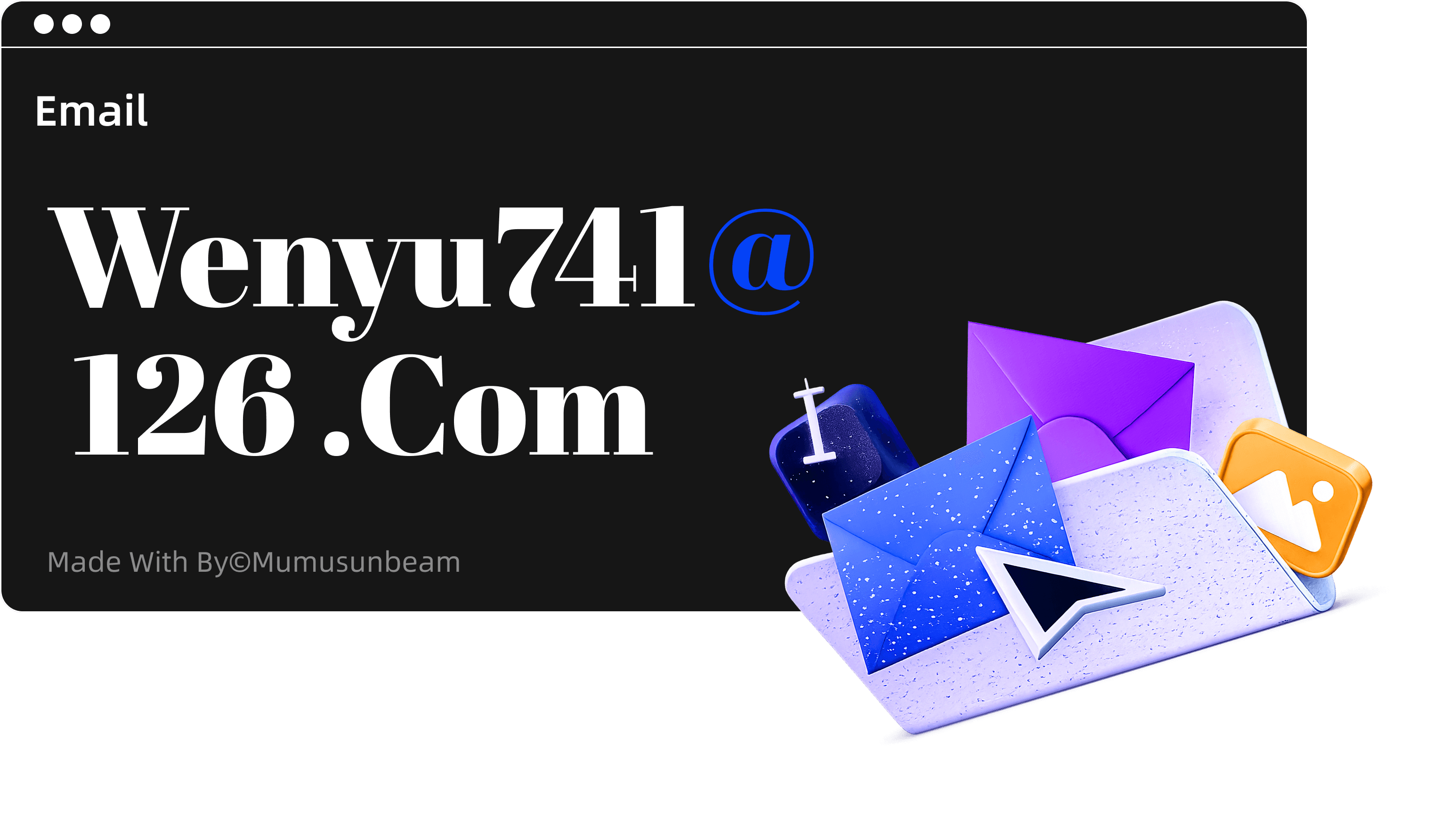 Email contact card for wenyu741@126.com